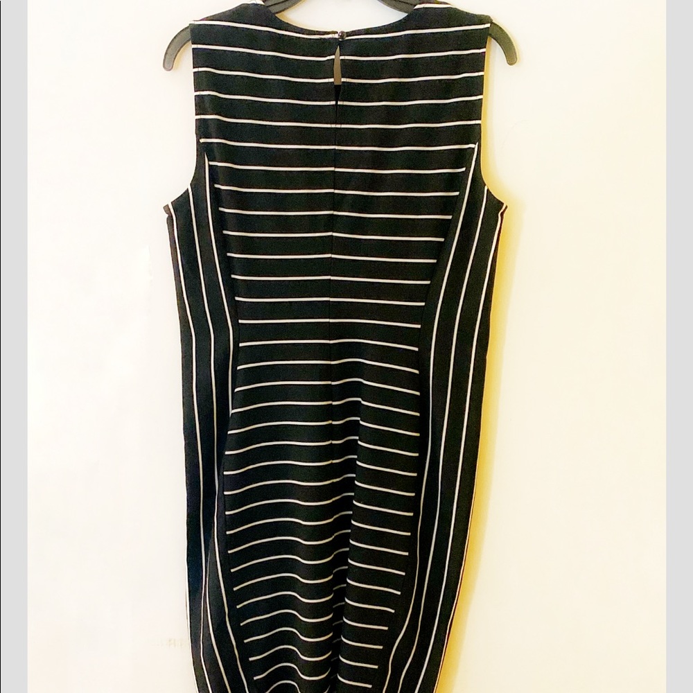 Bold Elements Black and White Stripe Dress (Large)